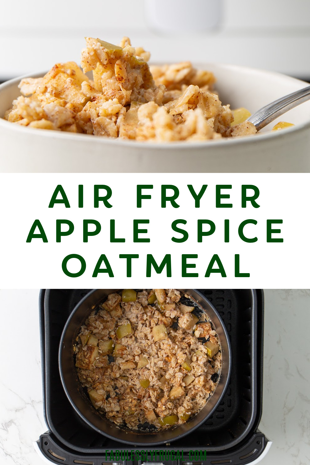 air fryer apple spice oatmeal