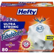 Hefty Ultra Strong Tall Kitchen 13-Gallon Trash Bags, Fabuloso Scent, 80-Count...