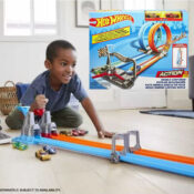 Walmart Black Friday! Hot Wheels Double Loop Dash Track Set with 2 Toy...
