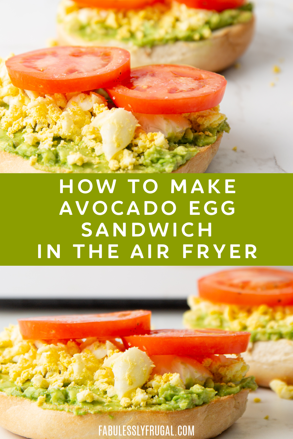 How to make avocado egg sandwich in the air fryer
