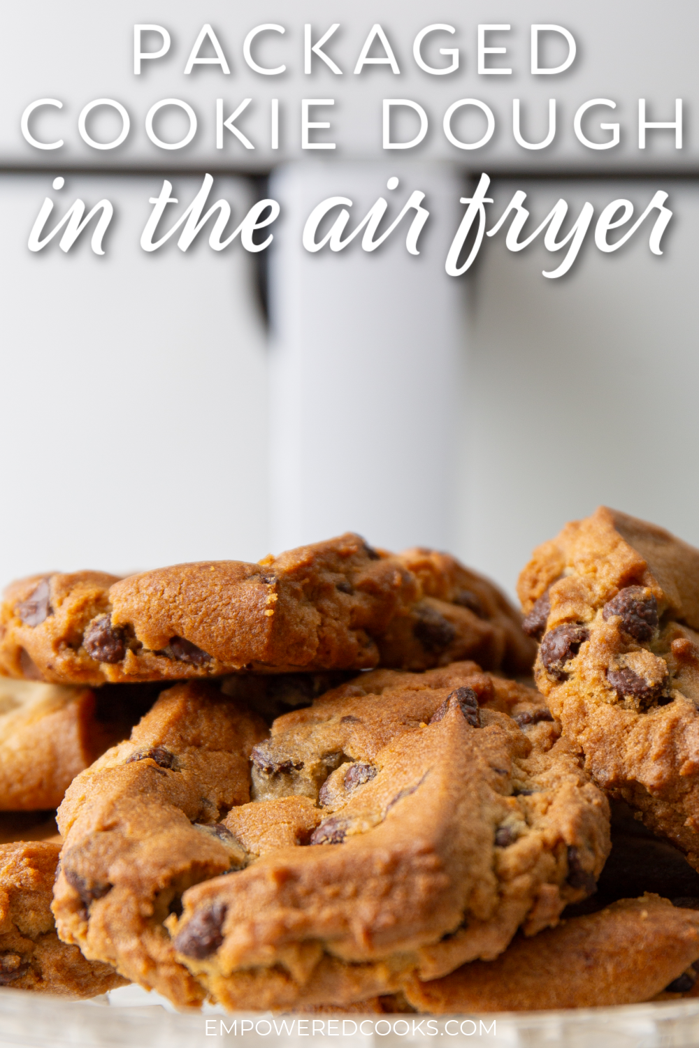 packaged cookie dough in the air fryer