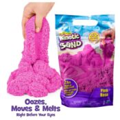 Kinetic Sand Pink Play Sand, Moldable Sensory Toys, 2lb. Resealable Bag...