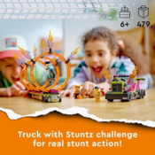 LEGO City Stuntz Stunt Truck & Ring of Fire Challenge w/ Flywheel-Powered...