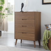 Mainstays Modern 4 Drawer Dresser, Brown Walnut $79 Shipped Free (Reg....