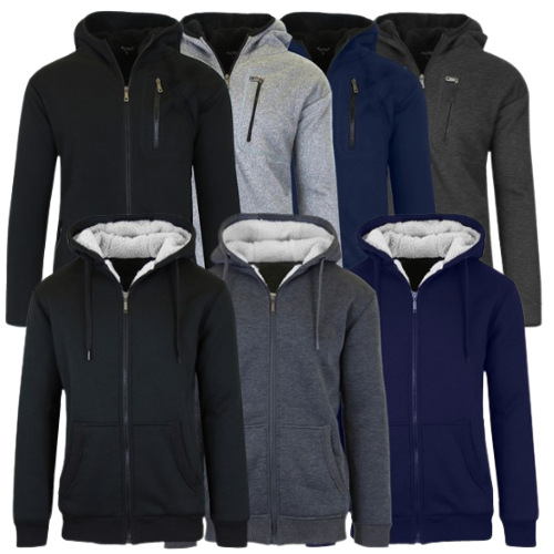 Men's 2 pack heavyweight tech sherpa hoodie Clearance