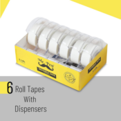 Mr. Pen 6-Pack Invisible Tapes with Dispenser as low as $3.79 Shipped Free...