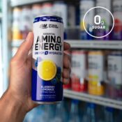Optimum Nutrition Amino Energy Sparkling Drink, Blueberry Lemonade, 12-Pack...
