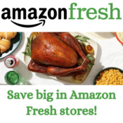 Save big in Amazon Fresh stores! Enjoy 15% off in-store purchases of $50+...