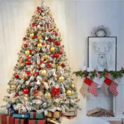 Create a festive and magical ambiance in your home with SmileMart 7.5 Pre-lit...