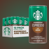 Starbucks 12-Pack Espresso & Cream Ready to Drink Coffee as low as $12.57...