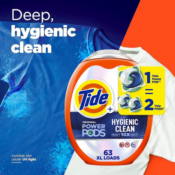Tide Hygienic Clean Heavy 10x Duty 63 XL Loads Power PODS Laundry Detergent...