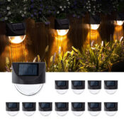 Waterproof LED Solar Fence Lights, 12-Pack $17.99 After Code + Coupon (Reg....