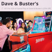 Dave & Buster's $15 for $20 of Game Play - Makes a Great Stocking Stuffer