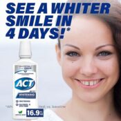 ACT Whitening + Anticavity Fluoride Alcohol Free Mouthwash as low as $4.84...