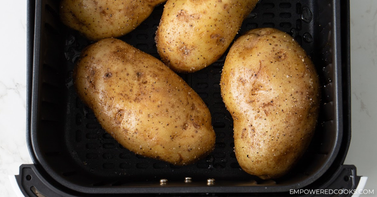 Air fryer baked potato bar