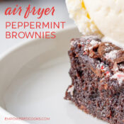 air fryer peppermint brownies