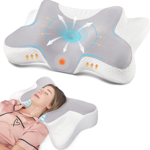 Memory Foam Pillow Cervical Spondylosis Neck Pain Relief Slow Rebound  Massager Massage