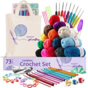 CraftBud 73-Piece Crochet Kit $22.99 (Reg. $65) - Includes Yarn Balls,...