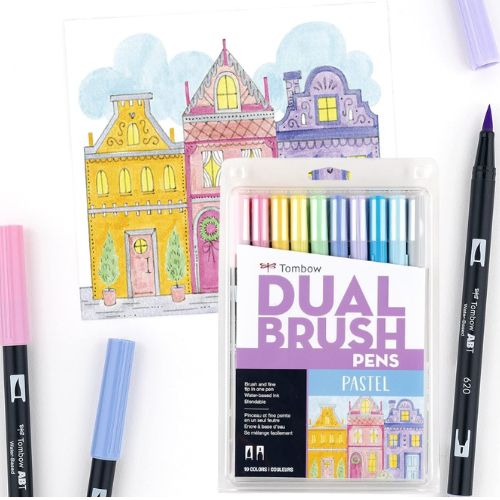 Set 10 Brush Pen Pastel