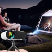 HD Mini Projector 8000L 1080p with Tripod and Carry Bag $70 After Coupon...