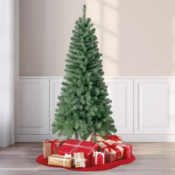 Holiday Time 6-ft Non-Lit Wesley Pine Green Artificial Christmas Tree $25...