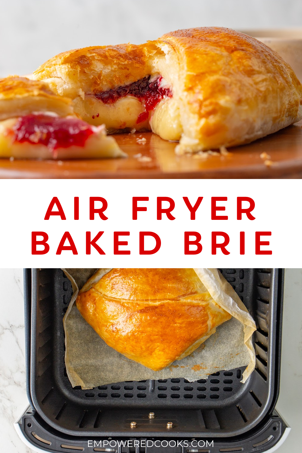Air Fryer Baked Brie with Cranberry Sauce Recipe Fabulessly Frugal