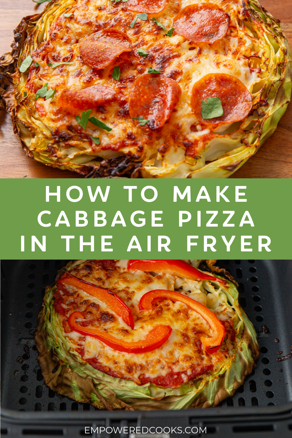 how to make cabbage pizza in the air fryer
