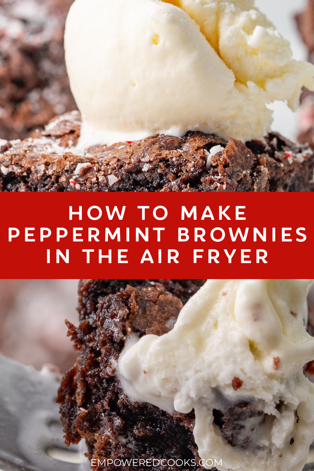 how to make peppermint brownies in the air fryer