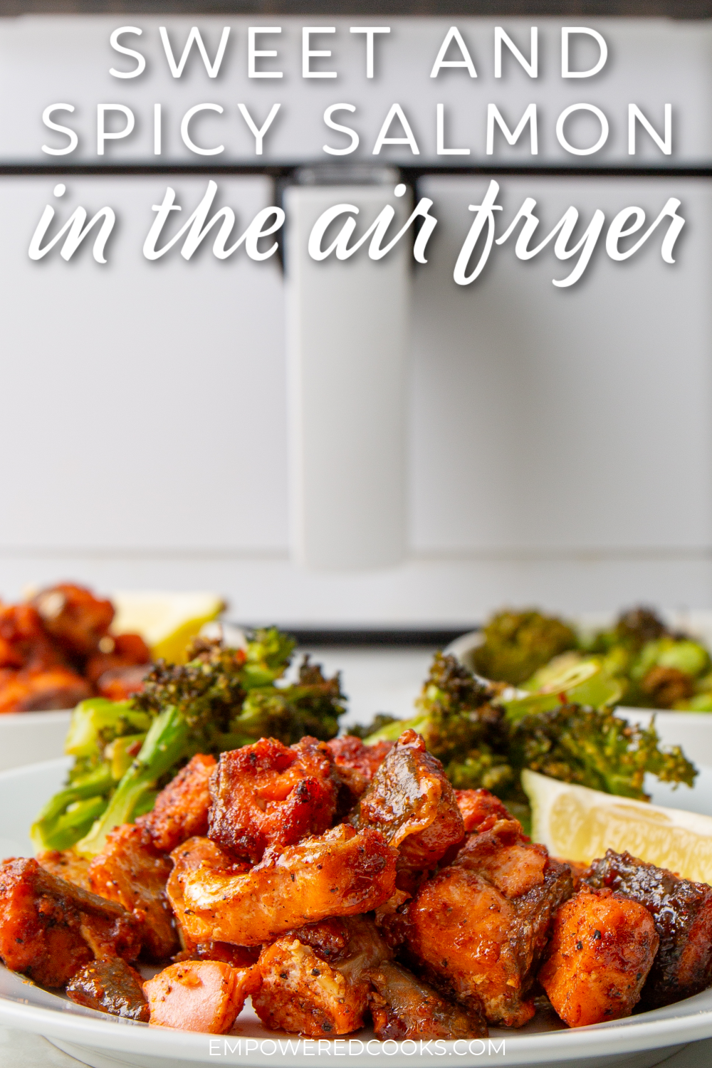 sweet and spicy salmon in the air fryer