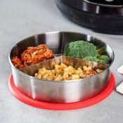 Instant Pot Round Cook/Bake Pan with Lid and Removable Divider, 32 Oz $14.85...