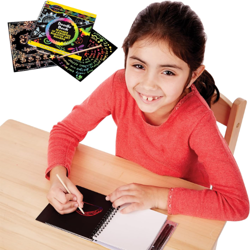 Melissa & Doug 16-Page Scratch Art Doodle Pad with Wooden Stylus $6.29  (Reg. $9) - Fabulessly Frugal