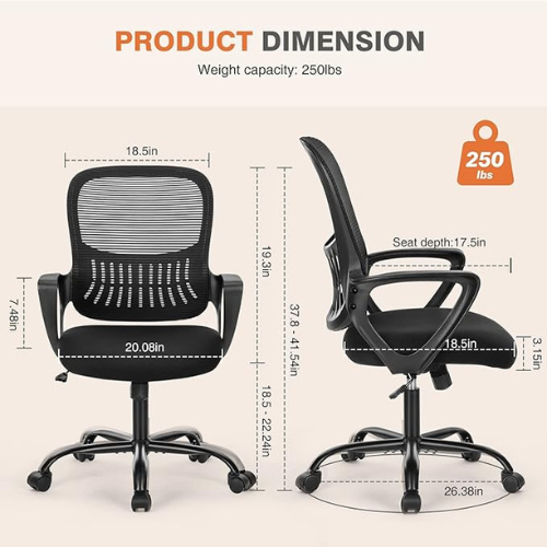 10pc mid back mesh 2025 ergonomic computer desk office chair