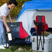 Ozark Trail Camping Chair (Red and Gray) $15 (Reg. $26.15)