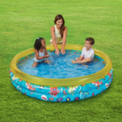 Round Inflatable 3-Ring Kiddie Splash Play Pool $4.04 (Reg. $15)