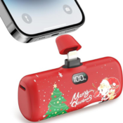 Spread the holiday cheer with Taegila Portable Charger for iPhone Christmas...