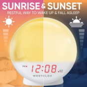 Westclox Sunrise/Sunset Stimulating Alarm Clock with Dimmable Nightlight...