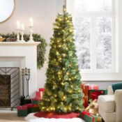 Pre-Lit Bethel Pine Pop-up Artificial Christmas Tree, 6 Ft $69 Shipped...