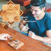 Wooden Tic Tac Toe Puzzle and Coffee Table Decor $10.39 (Reg. $20) - 11K+...