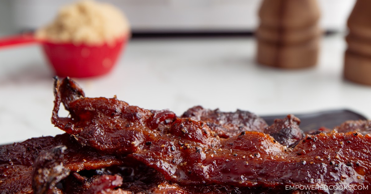 Air Fryer candied bacon