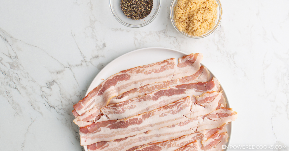 Air Fryer Candied Bacon ingredients