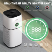 Air Purifier with H14 True HEPA Filter and PM2.5 Monitor for just $71.99...