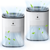 Enjoy a healthier living space with these Air Purifiers for Bedroom, 2-Pack...