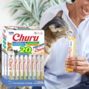 Churu Squeezable Creamy Puree Cat Treat, Tuna Variety Box, 20-Tubes as...