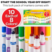 Crayola 80-Count Classroom Set Broad Line Markers $9.97 (Reg. $19) - 12¢/Marker...