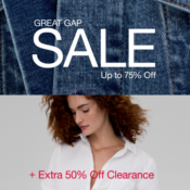 Great Gap Sale – up to 75% off + extra 50% off clearance!