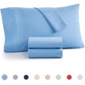 Solid Microfiber 4-Piece Sets $18 (Reg. $45)  - Any Size, 8 Colors