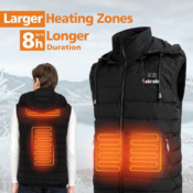 Hooded Heated Vest with 10000mAh Power Bank $48.99 After Coupon (Reg. $70)...