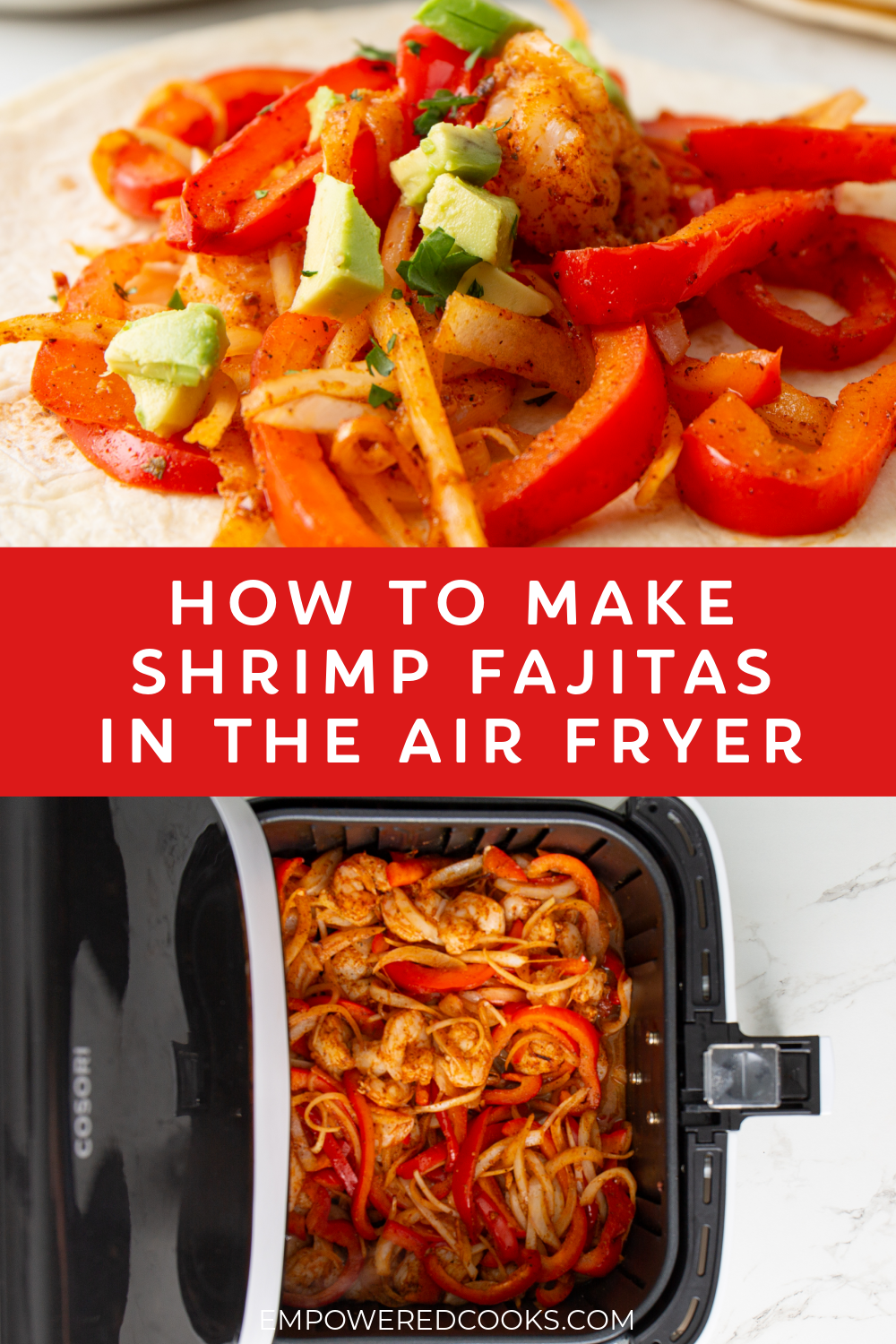 how to make shrimp fajitas in the air fryer
