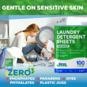 InsoGreen Laundry Detergent Sheets,100-Loads as low as $4.23 Shipped Free...