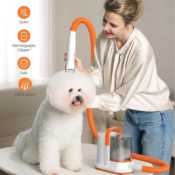 Cordless 13KPa Suction Vacuum Pet Grooming Kit $49.99 After Coupon + Code...